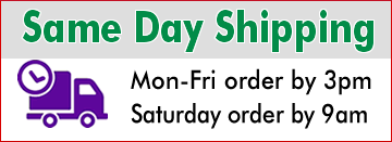 Same Day Shipping.  Mon-Fri order by 3pm.  Saturday order by 9am