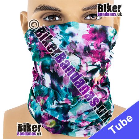 BUDGET Smudged Floral Flowers Neck Tube / Multifunctional Headwear / Neck Warmer