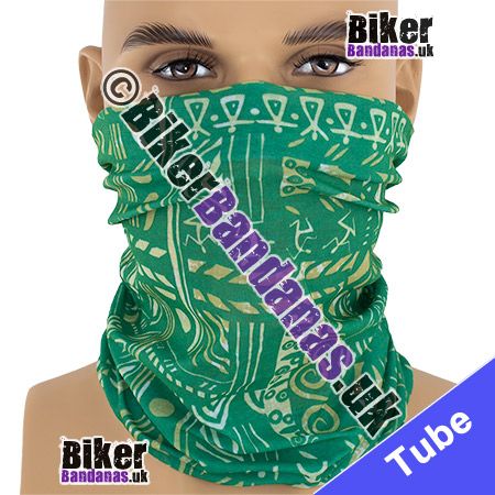 Aztec Greens Neck Tube Bandana / Multifunctional Headwear / Neck Warmer