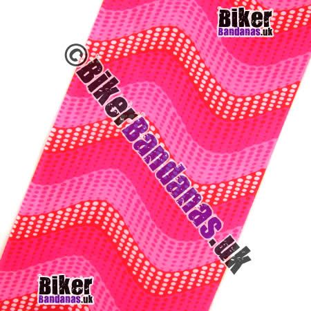 Fabric view of Pink Chevron Polka Dot Multifunctional Headwear / Neck Tube Bandana / Neck Warmer