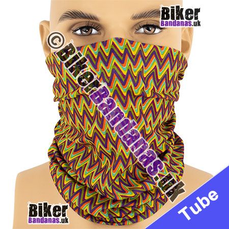 Multicolour Chevron Stripes Multifunctional Headwear / Neck Tube Bandana / Neck Warmer