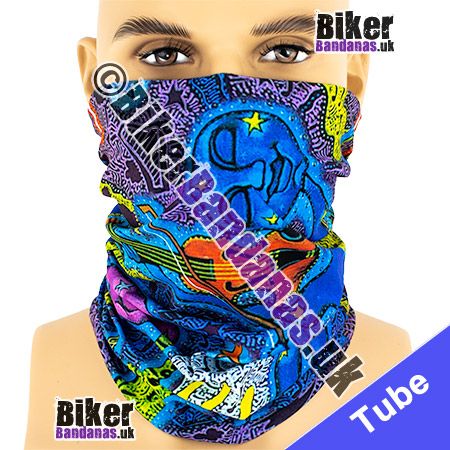 Soul Music Picasso Style Neck Tube / Multifunctional Headwear / Neck Warmer