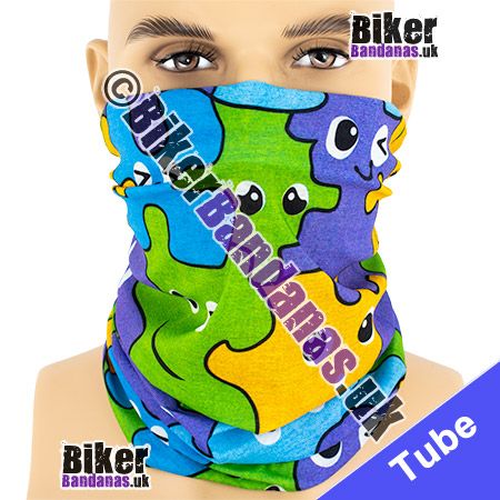Colourful Jigsaw Peeps Multifunctional Headwear / Neck Tube Bandana / Neck Warmer