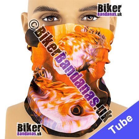Two Goldfish Swimming Multifunctional Headwear / Neck Tube Bandana / Neck Warmer