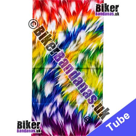 Fabric view of Multicoloured Fun Fur Print Neck Tube Neck Tube Bandana / Multifunctional Headwear / Neck Warmer