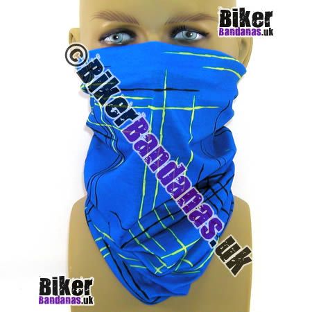 Blue Sketch Multifunctional Headwear / Neck Tube Bandana / Neck Warmer