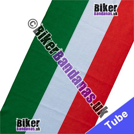 Fabric view of Green White and Red Italian Flag Multifunctional Headwear / Neck Tube Bandana / Neck Warmer