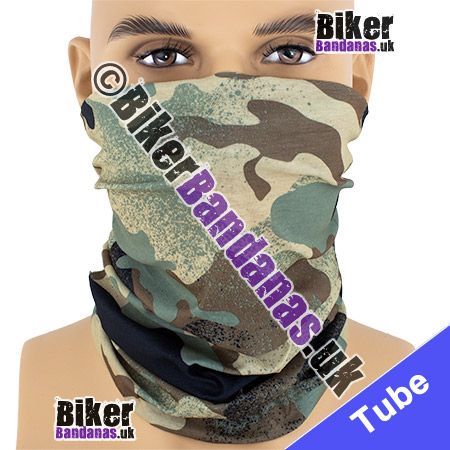 Posh Beige Camouflage Multifunctional Headwear / Neck Tube Bandana / Neck Warmer