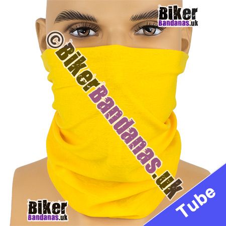 Plain Yellow Neck Tube Bandana / Multifunctional Headwear / Neck Warmer